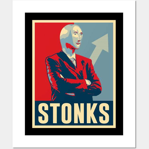 Stonks (wall street bets) v1 Wall Art by QuantumDesigns